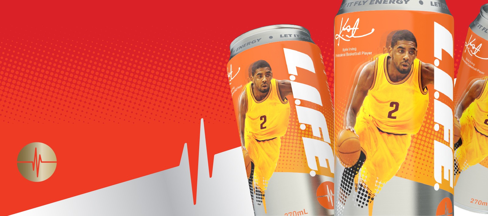 Beverage brand identity design for energy drink